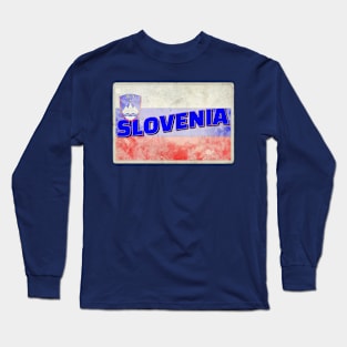 Slovenia Vintage style retro souvenir Long Sleeve T-Shirt